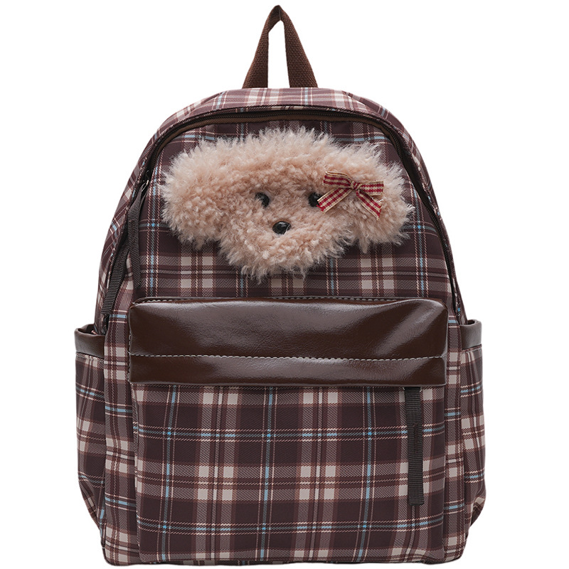 Retro autumn and winter college style Little dog schoolbag on Instagram, versatile for girls with high appearance standards, college students' class backpack Item Picture