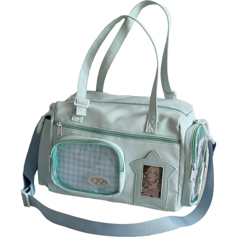 New design casual tote large-capacity bag, women's transparent commuting travel bag, pain bag, versatile single-shoulder crossbody bag Item Picture