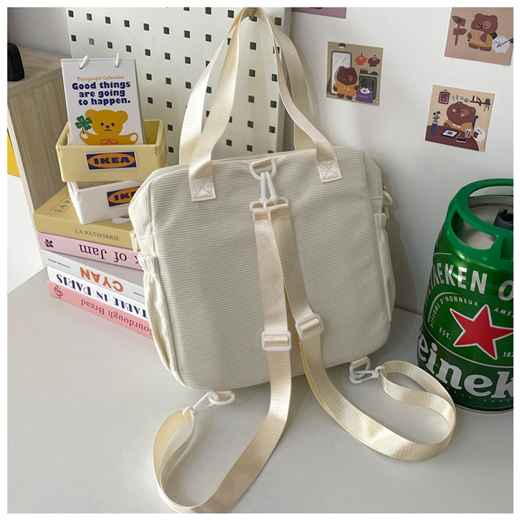 Japanese-style versatile high appearance level single-shoulder bag, ins school style backpack, soft girl handbag, large capacity smug pain bag Specification drawing