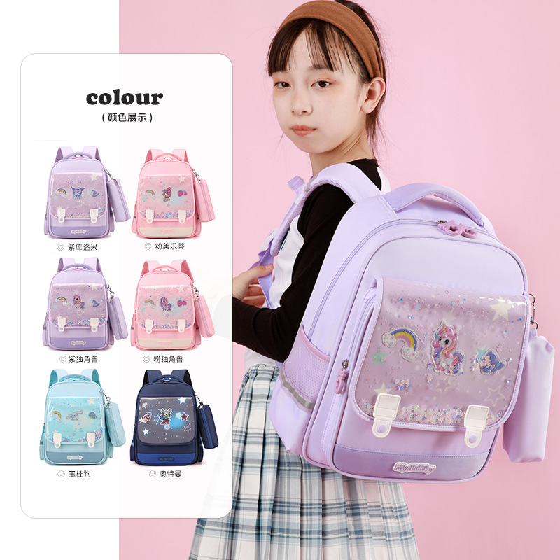 The new schoolbag is a stylish, waterproof and lightweight backpack for girls and boys in grades 12 and 34 of primary school details Picture