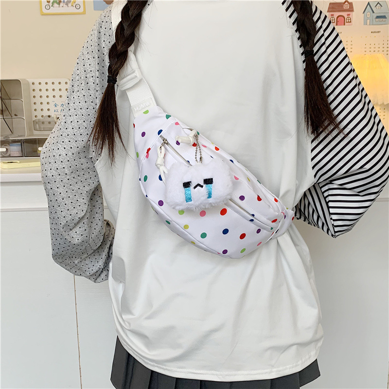 New fashionable and versatile shoulder bag, fresh small waist bag, women's commuting chest bag, casual sports crossbody bag, student small bag full figure