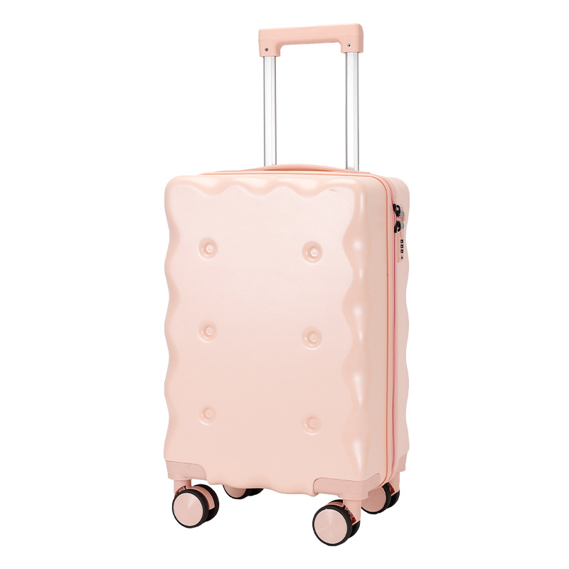 This is a new 18-inch lightweight carry-on suitcase for female students in 2024, featuring a zipper design and a high aesthetic appeal. It is a travel suitcase with a handle Specification drawing