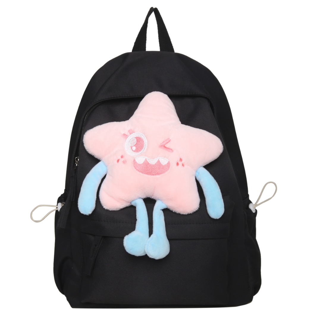 Cute cartoon star schoolbag for girls, new 2024 style, high appearance level, college style, children's and primary school students' class and travel backpack Item Picture