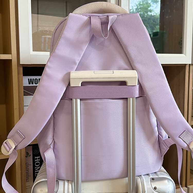 2025 New style schoolbag for girls, Japanese-style, fresh and simple, with a contrasting color scheme and a school style, casual and versatile ins backpack Specification drawing
