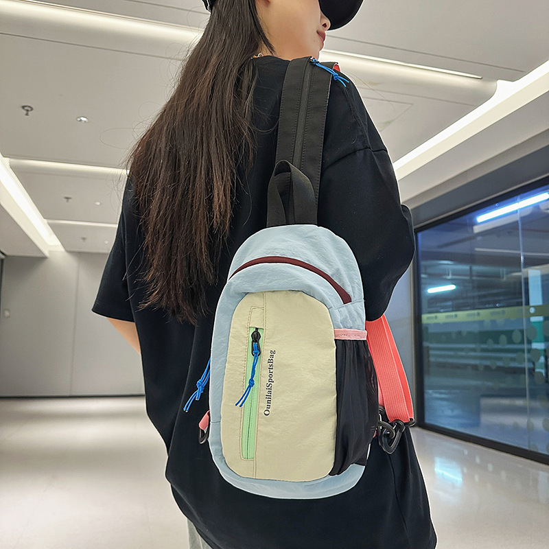 ins' new dual-purpose chest bag, unisex small backpack, Japanese sporty crossbody bag, versatile cycling single-shoulder bag details Picture
