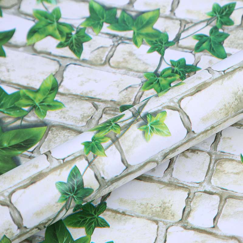 Self-adhesive wallpaper, bedroom and living room furniture, waterproof wall, brick wallpaper, modern, simple and retro wallpaper wholesale full figure