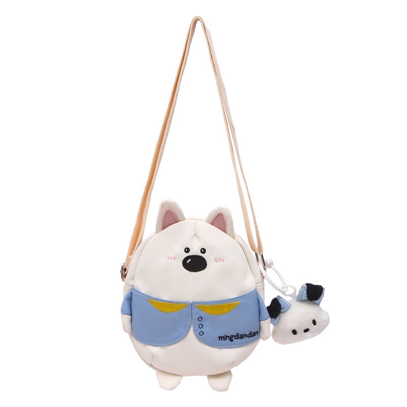 A new high-look, fresh and cute cartoon puppy lightweight crossbody bag for children and girls, a casual and versatile travel crossbody bag Item Picture