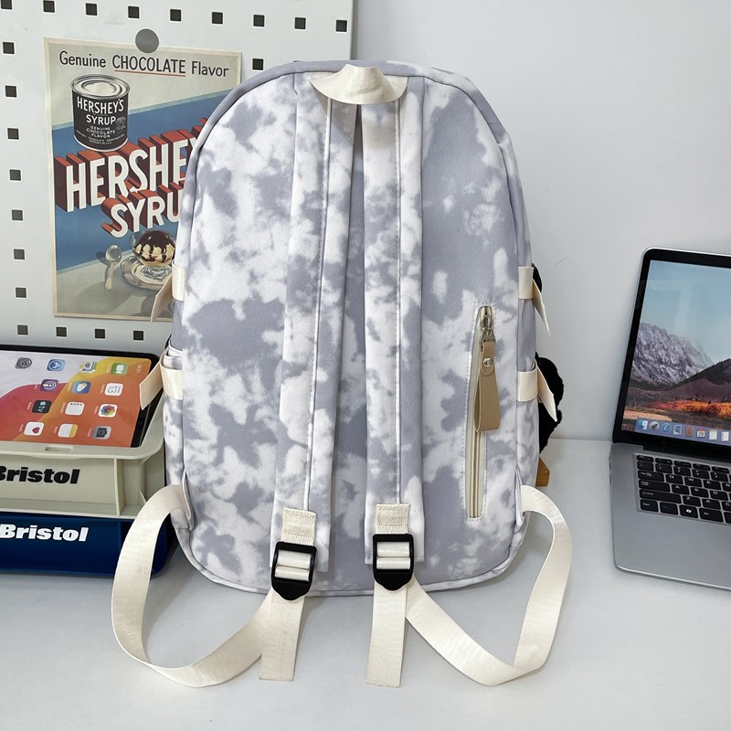 New high-appearance-level ins gradient color schoolbag for couples, casual, simple, lightweight, versatile for commuting, large-capacity backpack Specification drawing