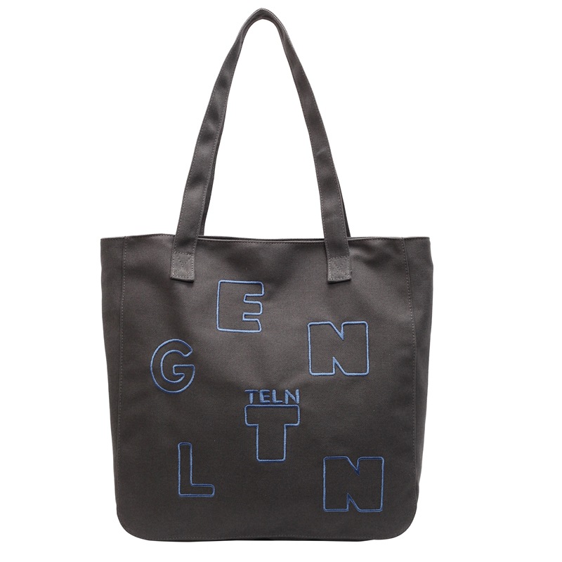A new 2025 simple and fashionable large-capacity canvas bag, a Korean-style casual single-shoulder bag, a lightweight and niche handbag for commuting Item Picture