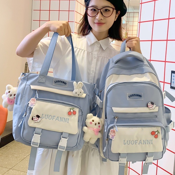 2024 New schoolbag for junior high school girls, high appearance level, large capacity, high school and primary school students, grade three to six girls full figure