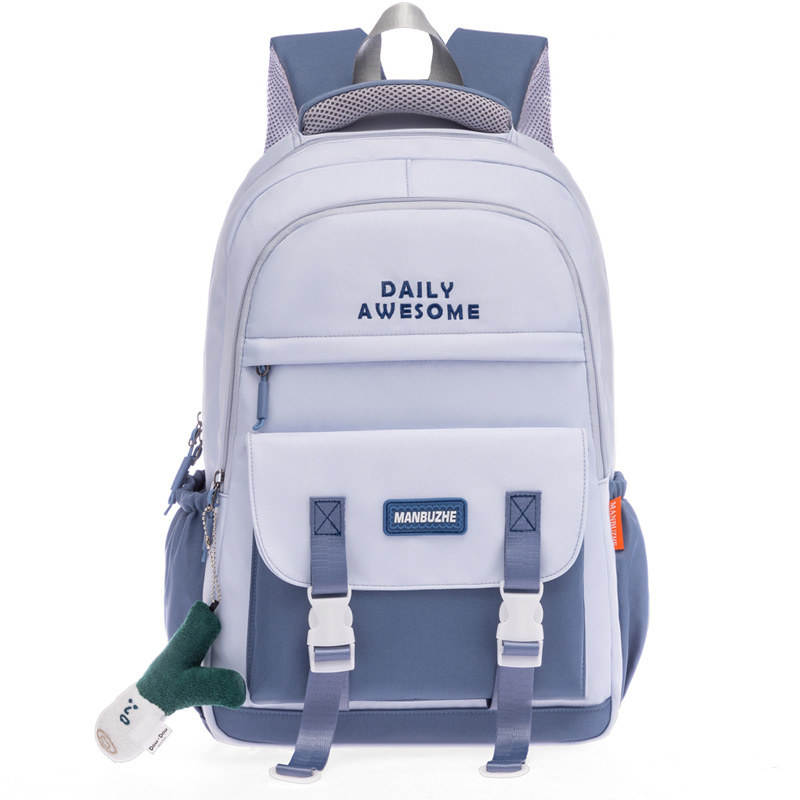 New school style soft girl color schoolbag, Korean simple letter style for primary and high school students' backpacks Item Picture