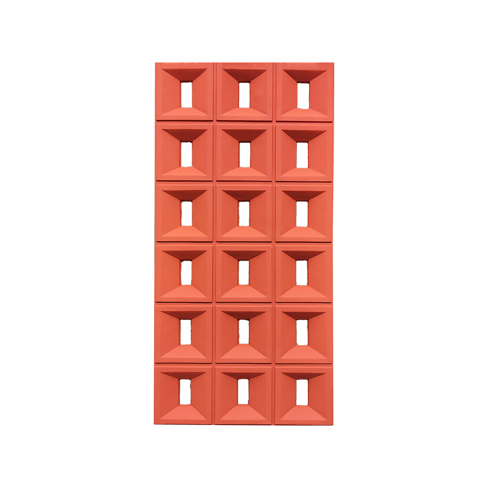 Selected lightweight PU nine-grid frosted cement component double-sided background wall design partition hollow brick source factory Item Picture