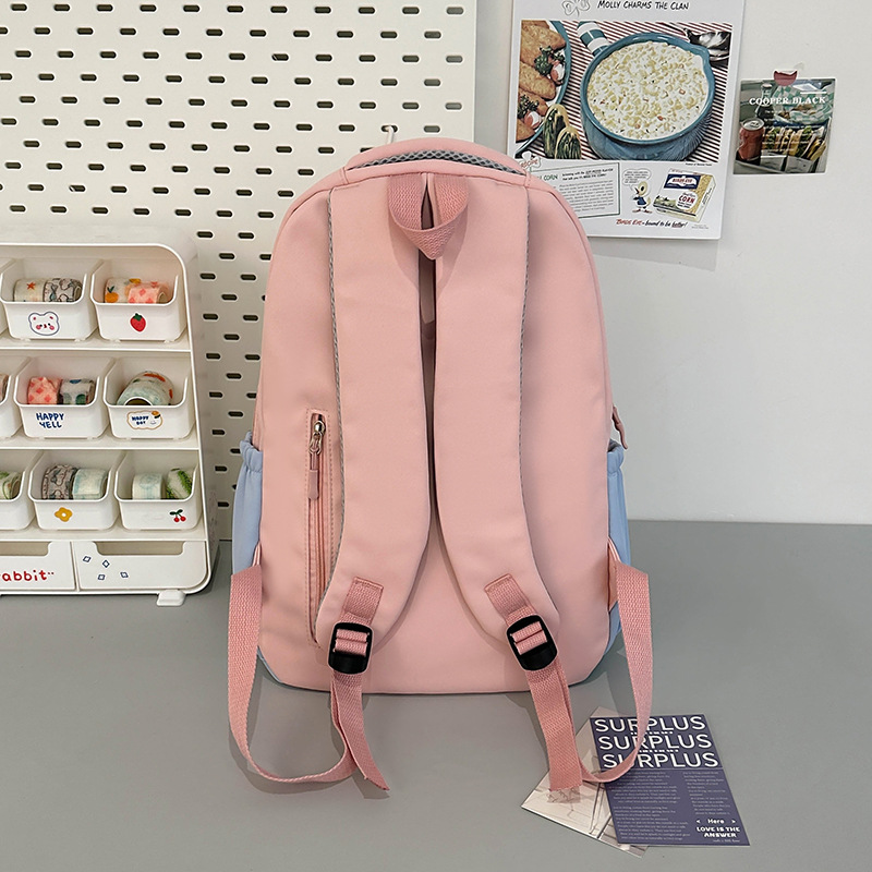 Children's mini color-blocking backpack, versatile college student small bag, commuting mom bag, ladies' travel small backpack Specification drawing
