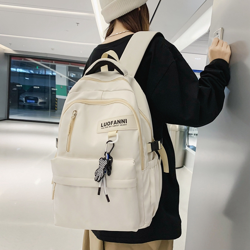 Simple schoolbags for boys, college and high school students, large-capacity backpacks for girls, college-style Korean couple backpacks Specification drawing