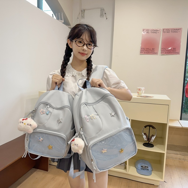 Dopamine size backpack, Japanese style Instagram cute smug pain bag, high appearance level good best friend travel backpack details Picture