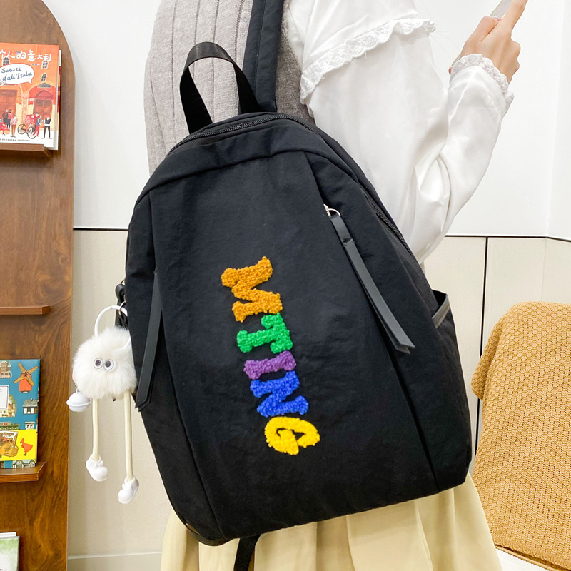 2025 New trendy, cool and niche design backpack, college student macaron, versatile student schoolbag, backpack for women details Picture