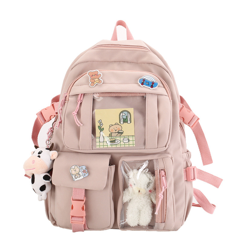 New Korean-style fashionable backpacks for girls, trendy backpacks for students in grades three to six, and wholesale backpacks for junior high school students Item Picture
