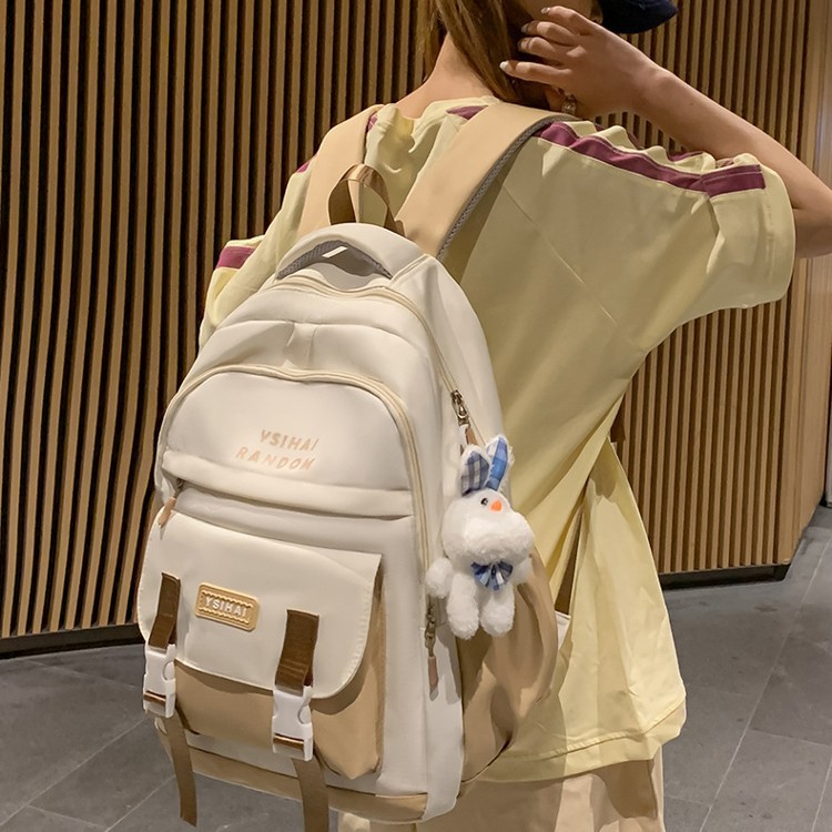A lightweight, simple and large-capacity backpack for female middle school students, a Japanese-style Instagram backpack for high school and college students details Picture