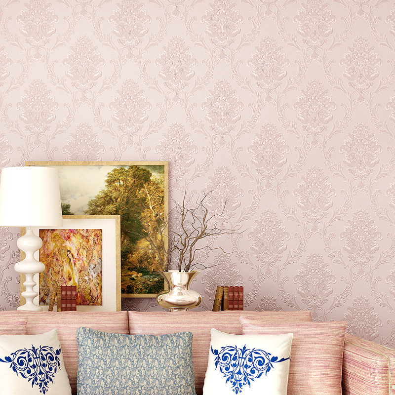 Self-adhesive wallpaper, non-woven fabric, high-end European wallpaper, 3d stereoscopic wall stickers, bedroom, living room, TV background, wall paper Application Scenario