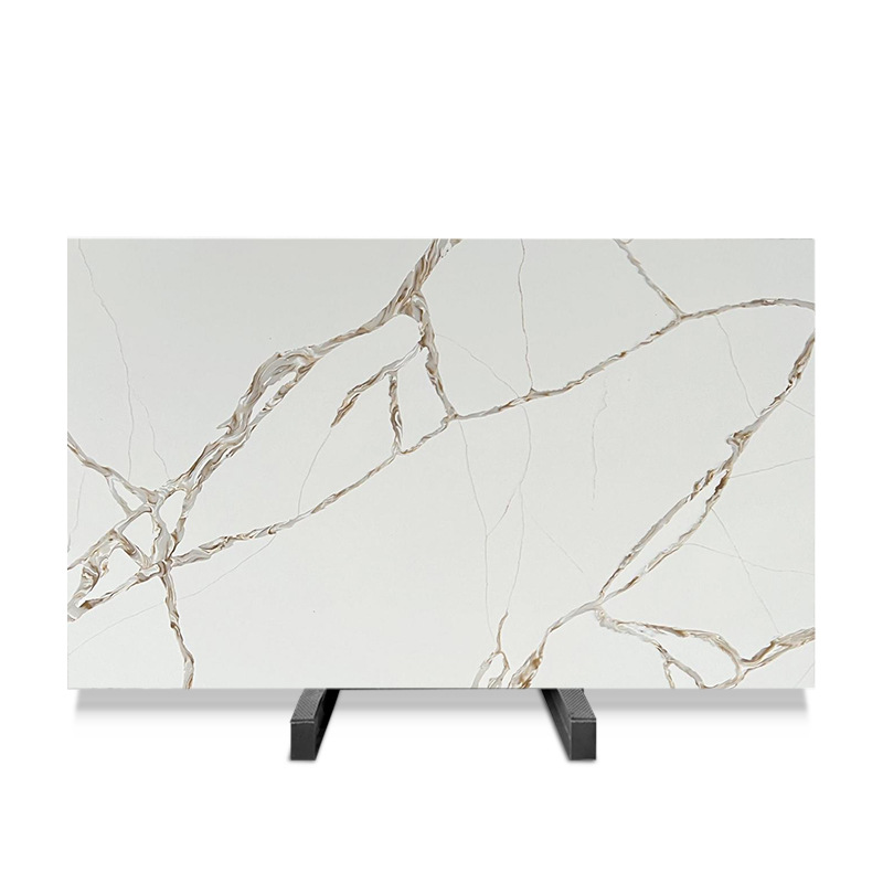 Yunfu manufacturer's quartz stone countertop, kitchen cabinet, white artificial stone, bathroom wall panel, quartz stone countertop Item Picture