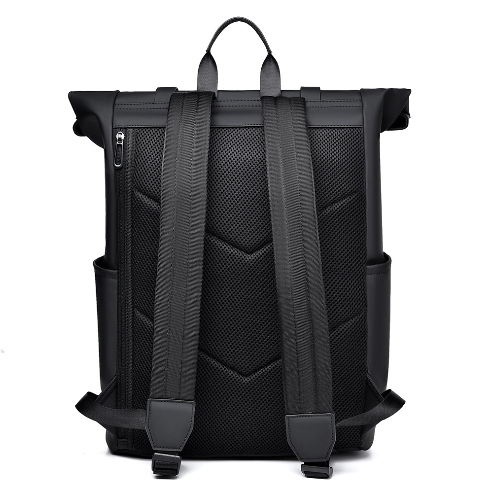 Street trend folding rolled-up backpack, large-capacity backpack for men, high-end casual travel backpack for men Application Scenario