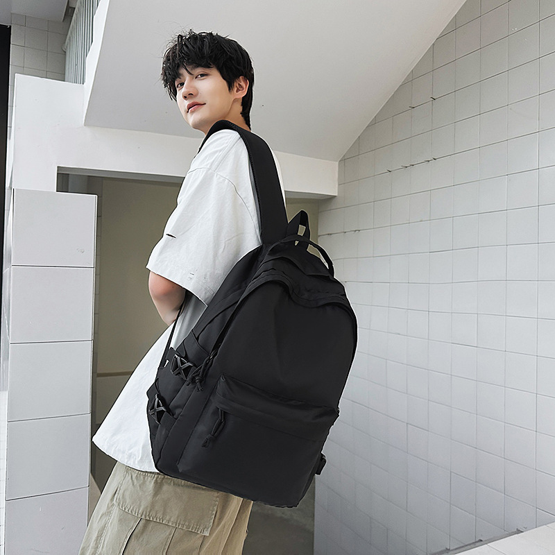 New Japanese-style high-appearance-level schoolbag for junior and senior high school students, casual, simple, commuting, fashionable and versatile, large-capacity backpack details Picture