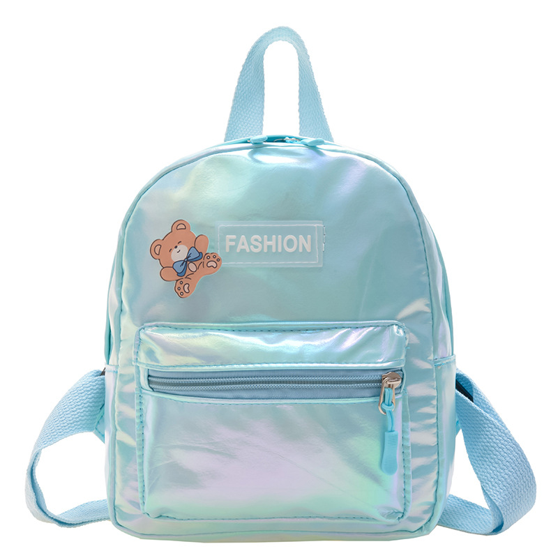 New fashionable and cute transparent backpack, cartoon children's laser colorful backpack, girls' travel schoolbag Item Picture