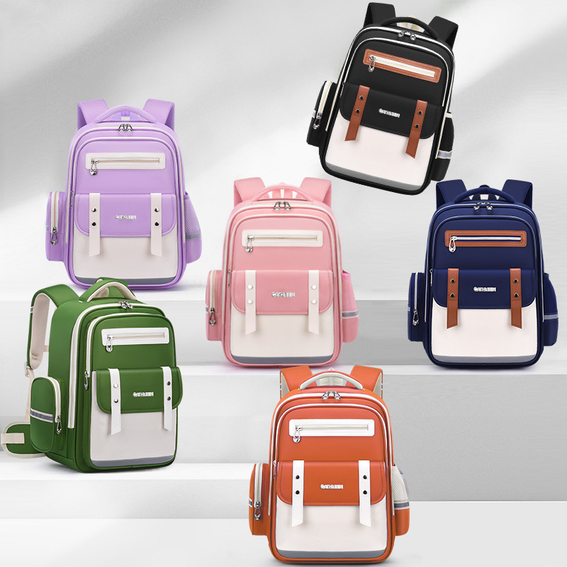 New cloud schoolbag for primary school 1-3-6 grade children, backrest and burden reduction backpack, large capacity backpack full figure