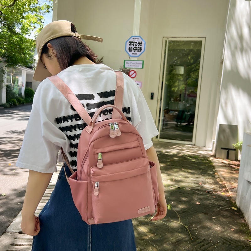 High appearance level, InS-style simple casual travel light backpack, Korean-style versatile schoolbag, sweet college student backpack full figure