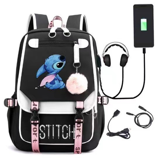 Schoolbags for primary and junior high school students, backpacks for boys and girls, double-shoulder bags, large-capacity cartoon children's cute teddy bags full figure