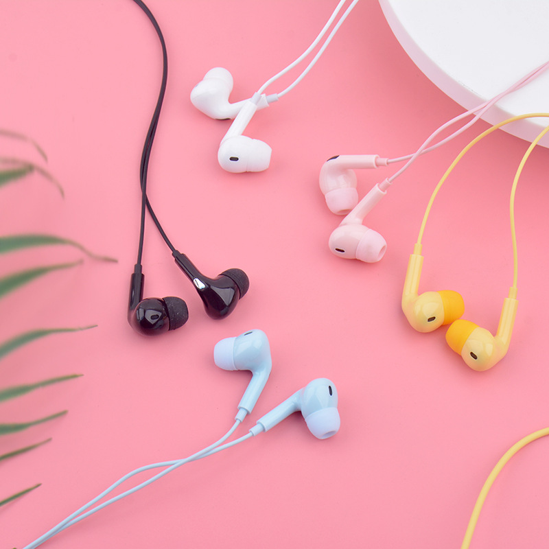 K22 Macaron Color In-ear wired Call mobile phone Headphones 3.5mm Universal wired Control earbuds Manufacturer wholesale details Picture