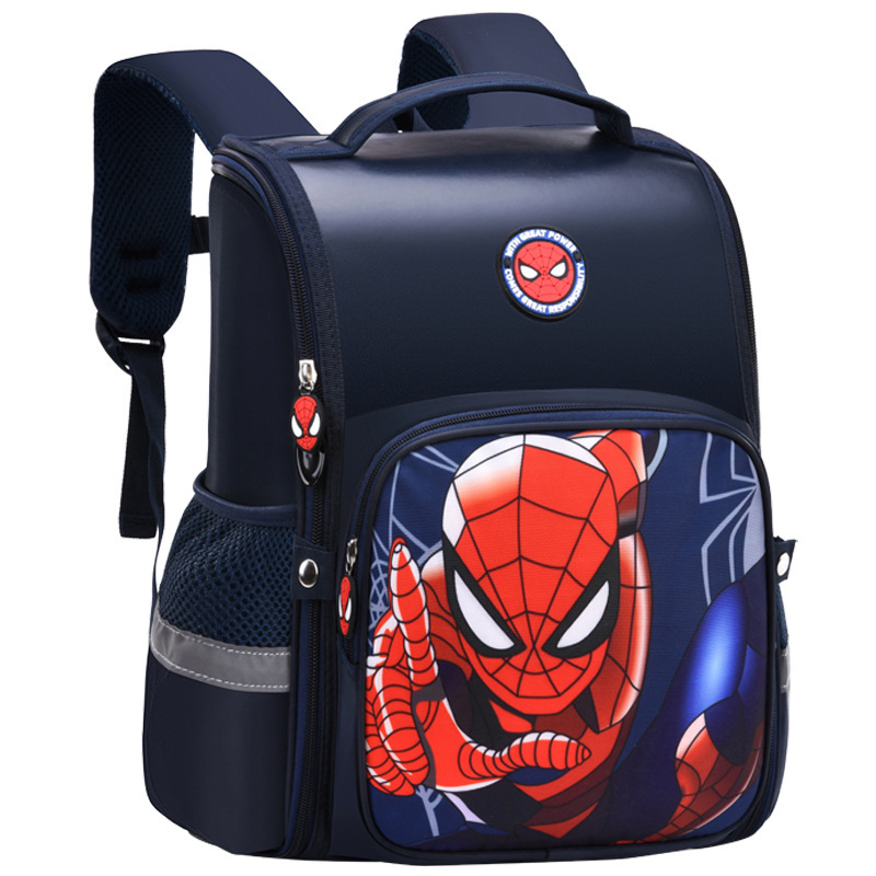 Cartoon Spider-Man children's schoolbag for primary school students, Grade 1-6 boys' backpack for reducing burden and protecting spine Item Picture