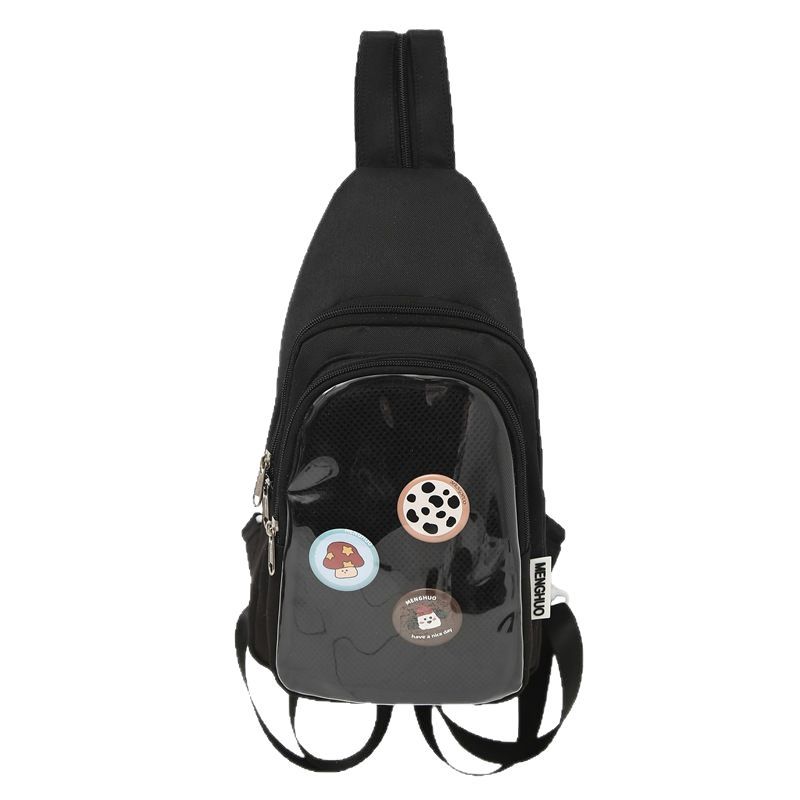Simple and versatile casual niche chest bag, Japanese Instagram retro lightweight dual-purpose small schoolbag, female student crossbody backpack Item Picture