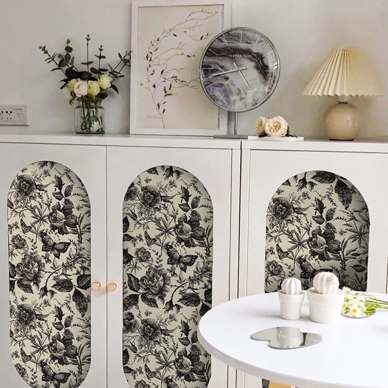 Funlife High-quality rose self-adhesive Wallpaper for European country style, versatile and warm bedroom wallpaper STZ038 full figure