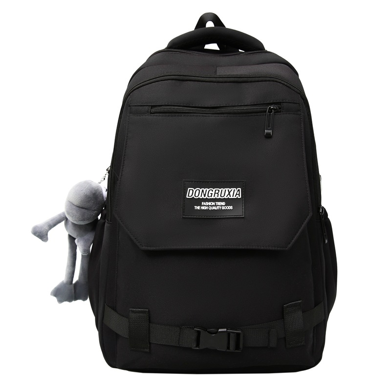 Casual and simple Japanese-style color-blocking backpack, versatile, large-capacity schoolbag for middle and high school students, durable and lightweight backpack for travel Item Picture