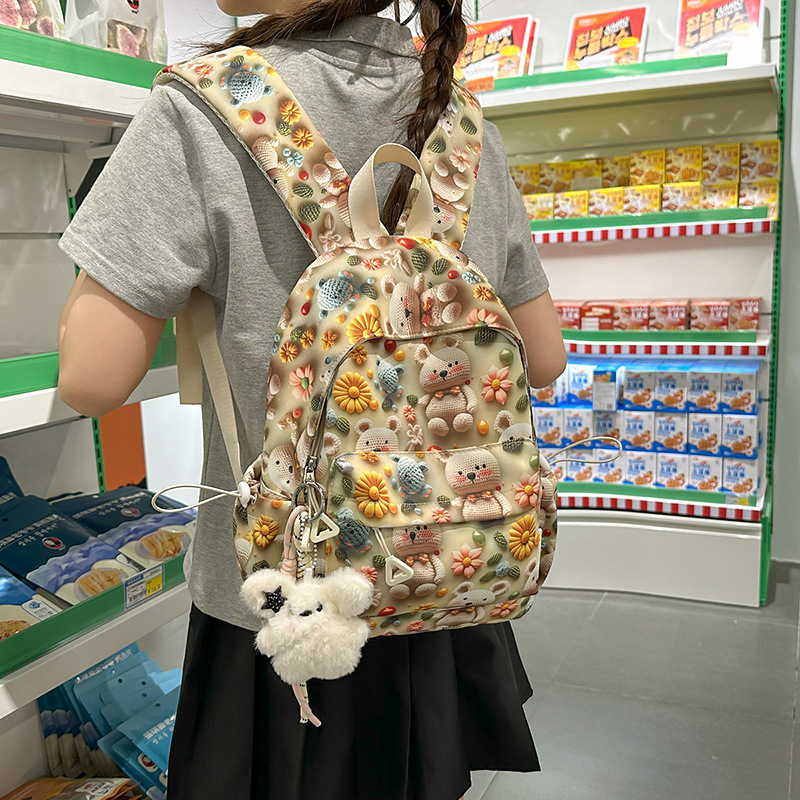 A new high-appearance-level, fresh, sweet and three-dimensional cartoon backpack, a lightweight mini backpack for junior and senior high school students to take extra classes full figure
