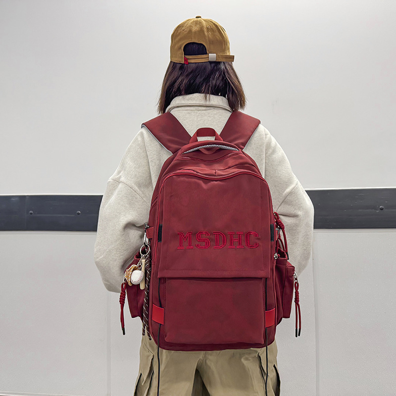 Male college students' high appearance level, niche design sense, simple and large capacity commuting backpack, female high school students' backpack details Picture