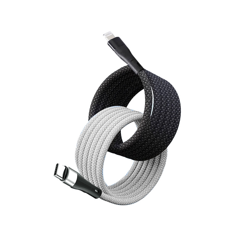100W fast charging Type-C data cable magnetic absorption nano dual Type-C car retractable charging cable 1m, 1.5m, 2m Item Picture