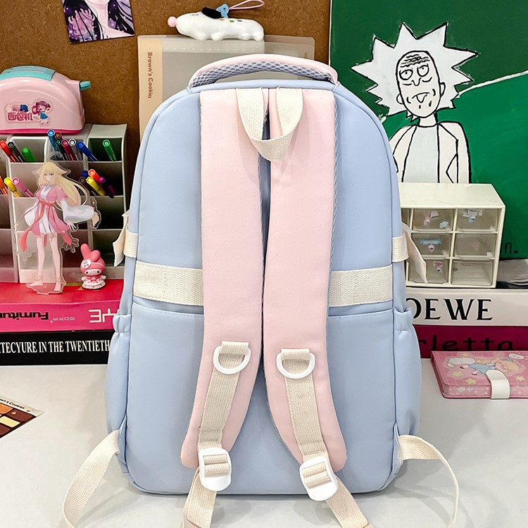 The new Japanese-style schoolbag is fresh and cute, with a large capacity and multiple compartments. It is a casual and versatile backpack for junior and senior high school students Specification drawing