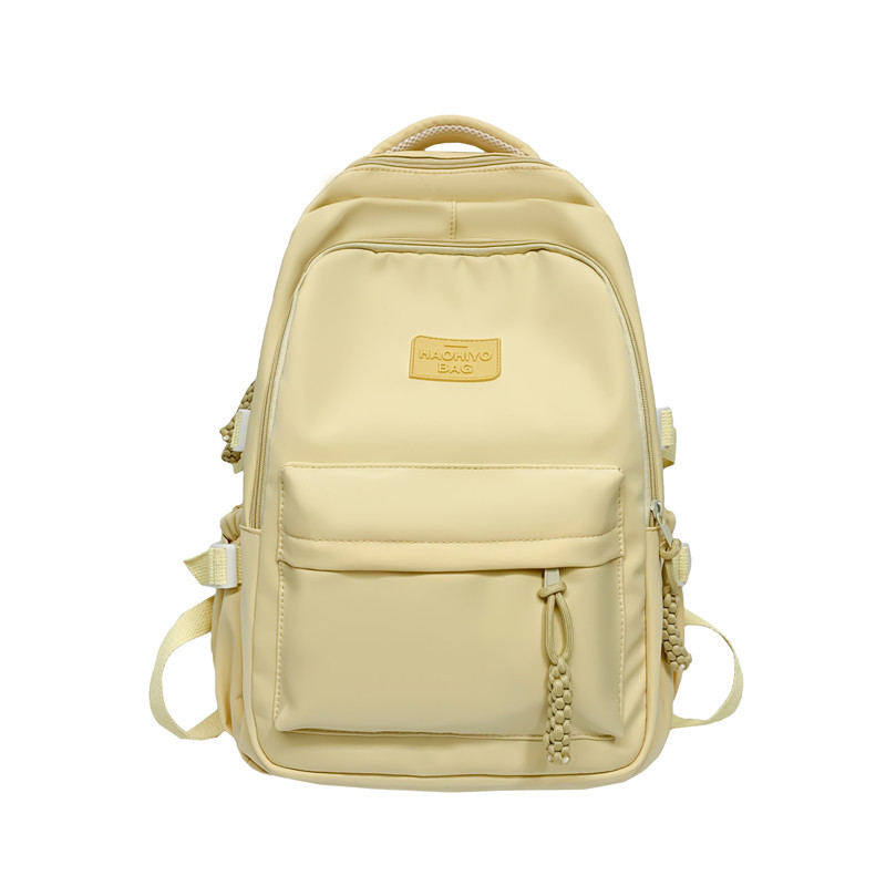 Girls' forest-style, fresh and light middle school backpack, large-capacity, lightweight Korean version, casual backpack for primary school students Item Picture