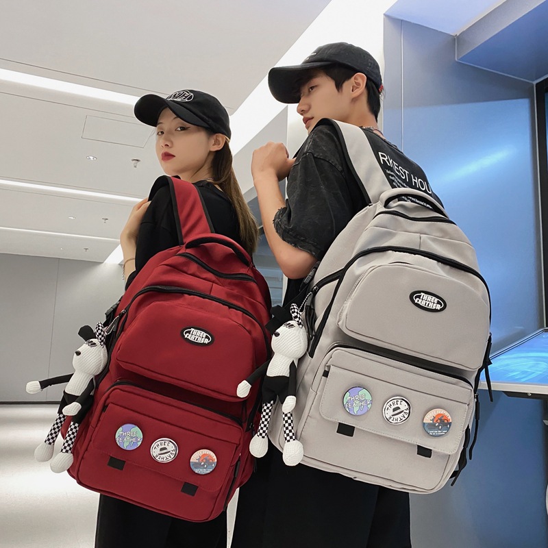 A new high-appearation-level, trendy and cool workwear-style backpack for couples, a lightweight travel and mountaineering backpack with large capacity details Picture