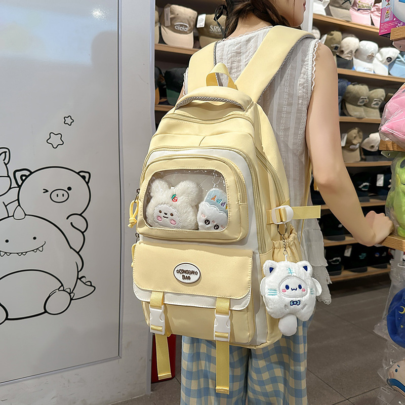 A new Japanese Instagram bag with a high level of appearance, fresh and sweet school style, and a lightweight, large-capacity backpack for girls details Picture