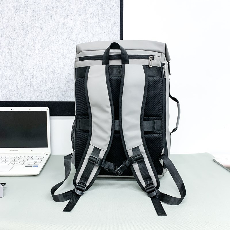 Sports and fitness backpacks for men and women, solid-color letter travel backpacks, large-capacity independent shoe compartment bags, badminton backpacks Specification drawing