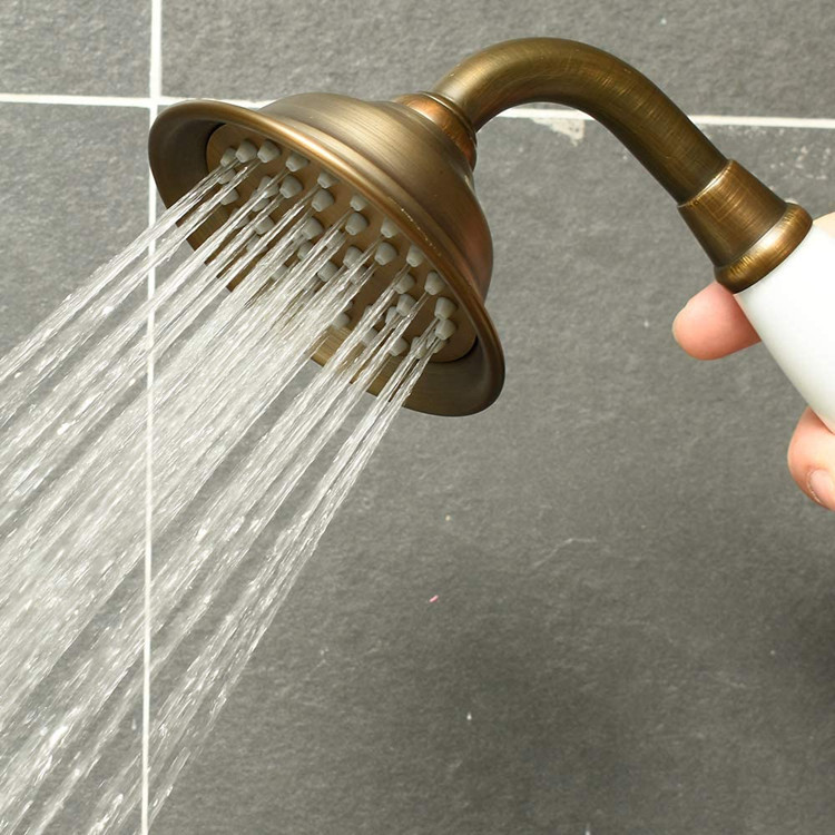 Antique all-copper faucet shower head, hand-held showerhead, retro hand-held hose shower head accessory set Application Scenario