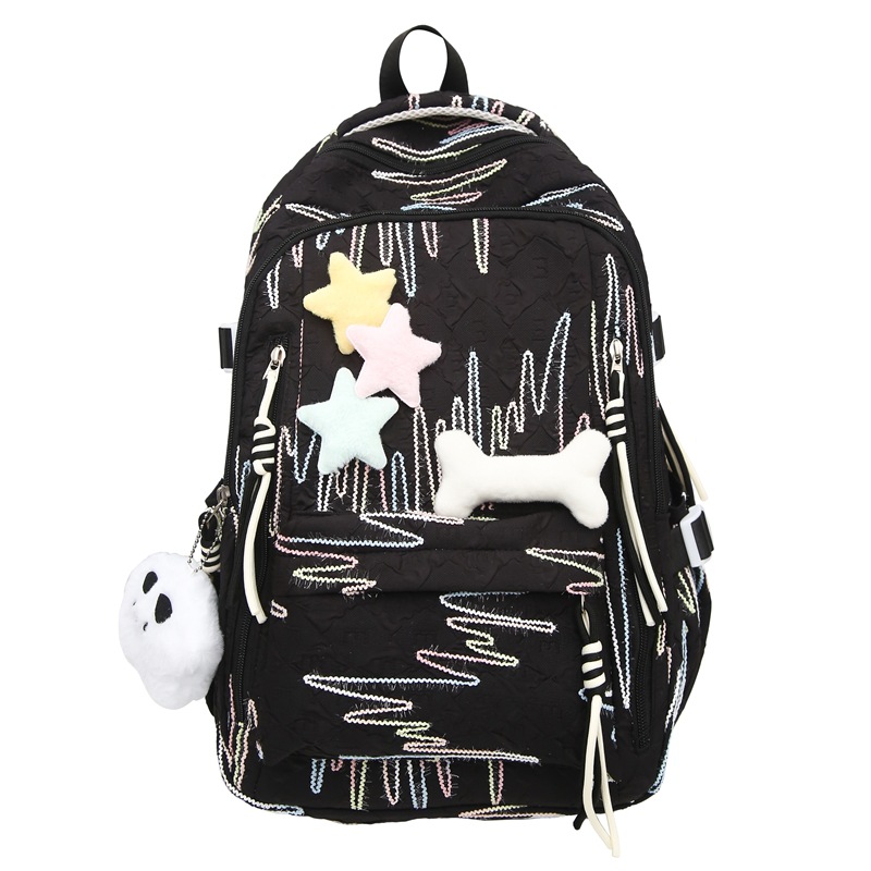 High-appearance-level schoolbag for girls, a large-capacity Korean-style forest-themed backpack for junior high school students, and a fashionable and lightweight backpack for high school and primary school students Item Picture