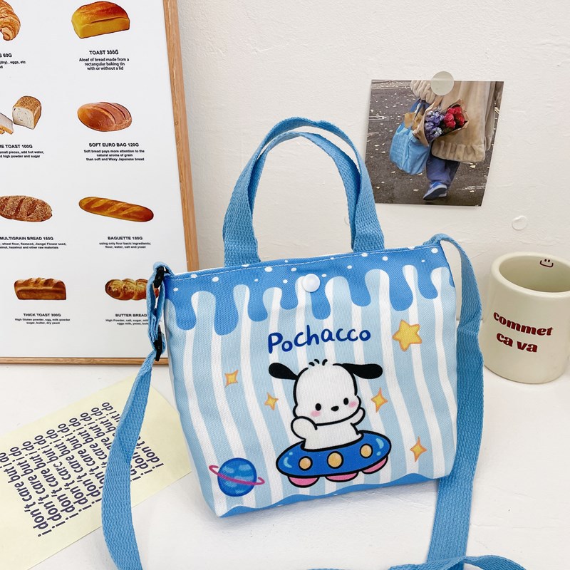 Korean cute cloth bags, 2024 new Korean bucket bag, handbag, student commuting canvas bag manufacturer wholesale Specification drawing