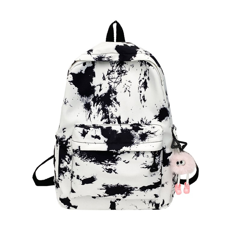 The 2024 new gradient tie-dye schoolbag is a simple and versatile backpack for female college students and an Instagram niche high school backpack Item Picture
