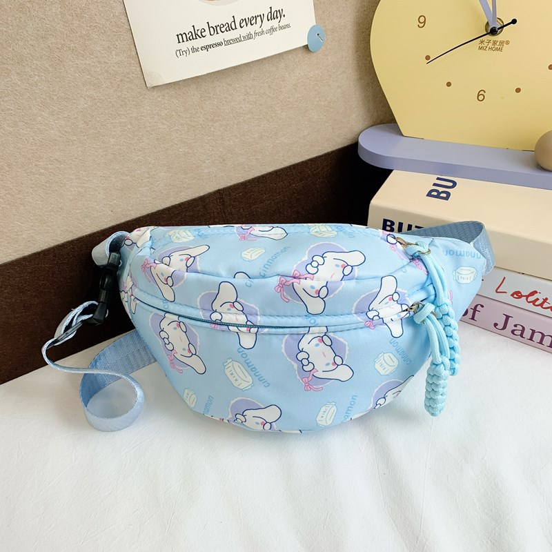 Korean children's chest bag, cartoon and cute crossbody bag, fashionable travel waist bag for boys and girls, single-shoulder bag for kindergarten babies details Picture