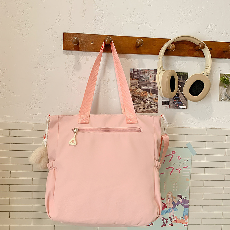 The 2025 new Japanese-style ins cute, high appearance level, large-capacity tutorial bag, versatile, casual, light and sweet single-shoulder bag Specification drawing