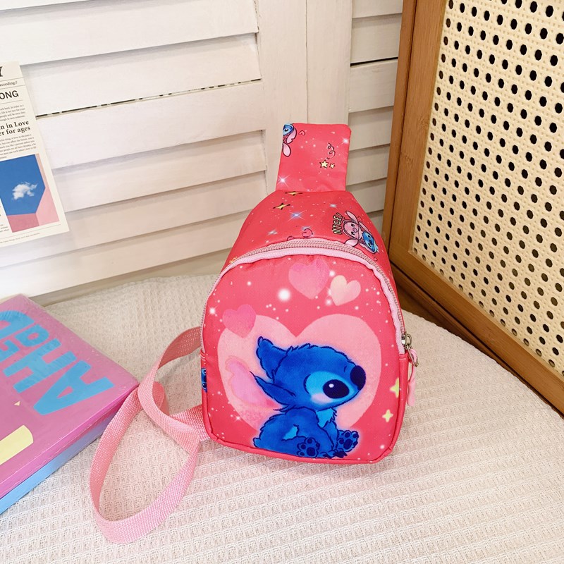2024 Winter new children's bags: Korean cartoon cute little boy chest bag, girl princess crossbody single-shoulder bag Specification drawing